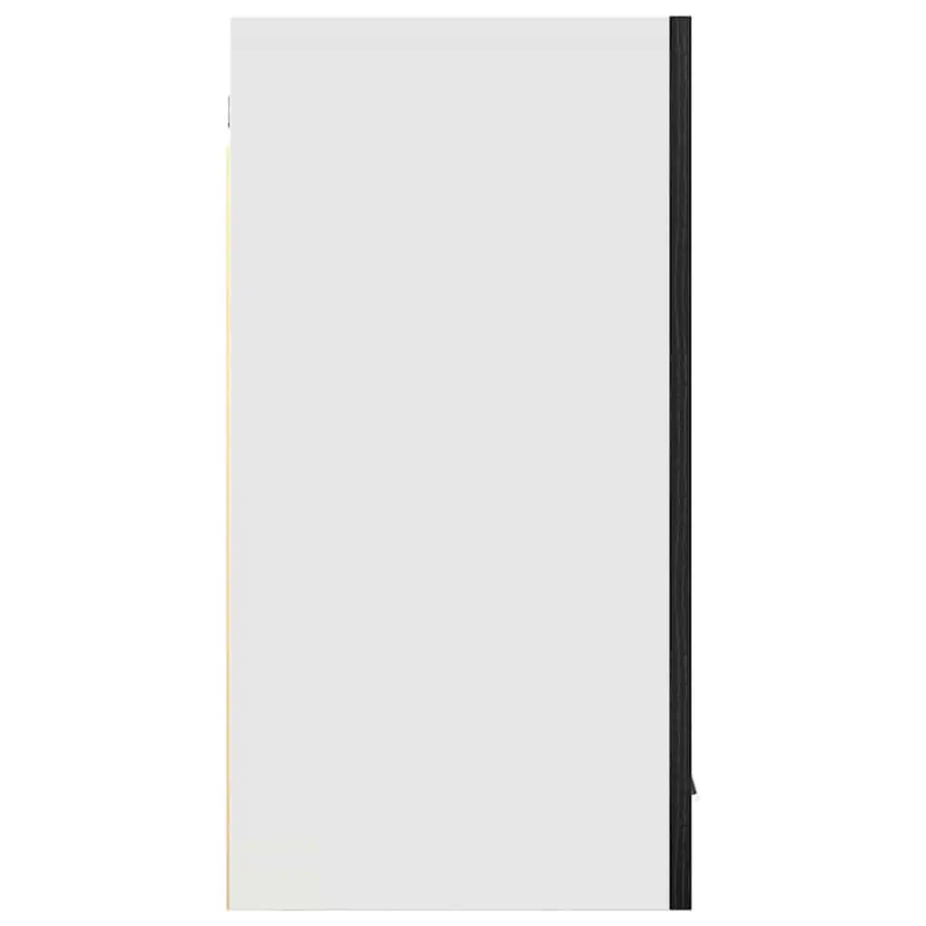 Hanging Cabinet Black Oak 80x31x60cm Modern Storage Engineered Wood
