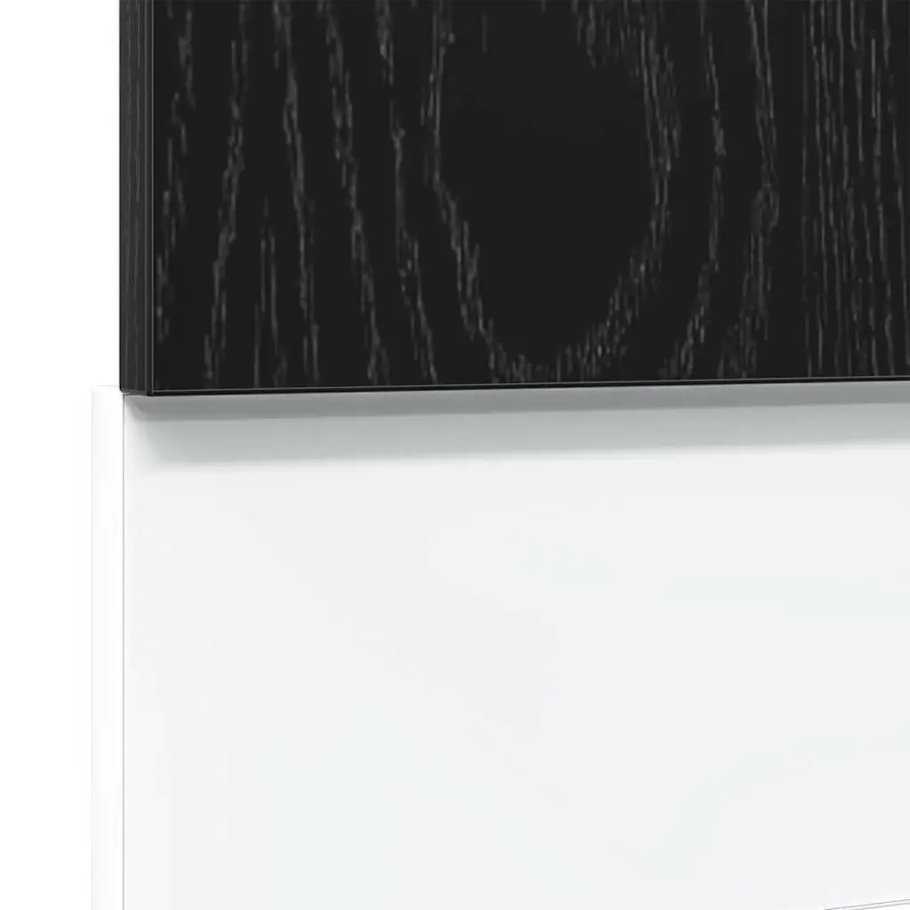 Dishwasher Panel Black Oak 60cm Kitchen Cabinet Front Cover Engineered Wood