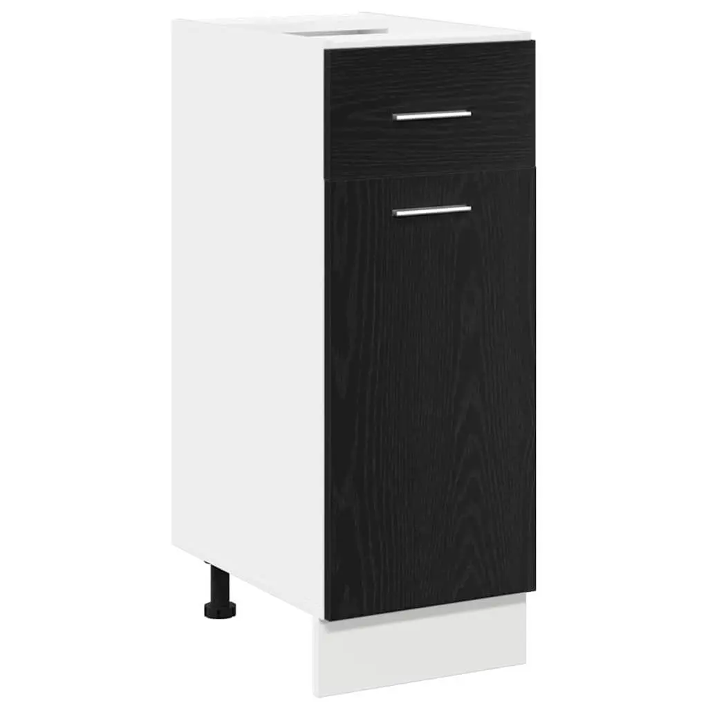 Kitchen Cabinet Hanging Storage Black Oak 30 x 46 x 81.5 cm Modern Design