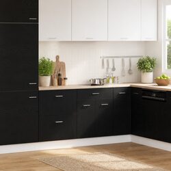 Black Oak Hanging Kitchen Cabinet for Modern Homes