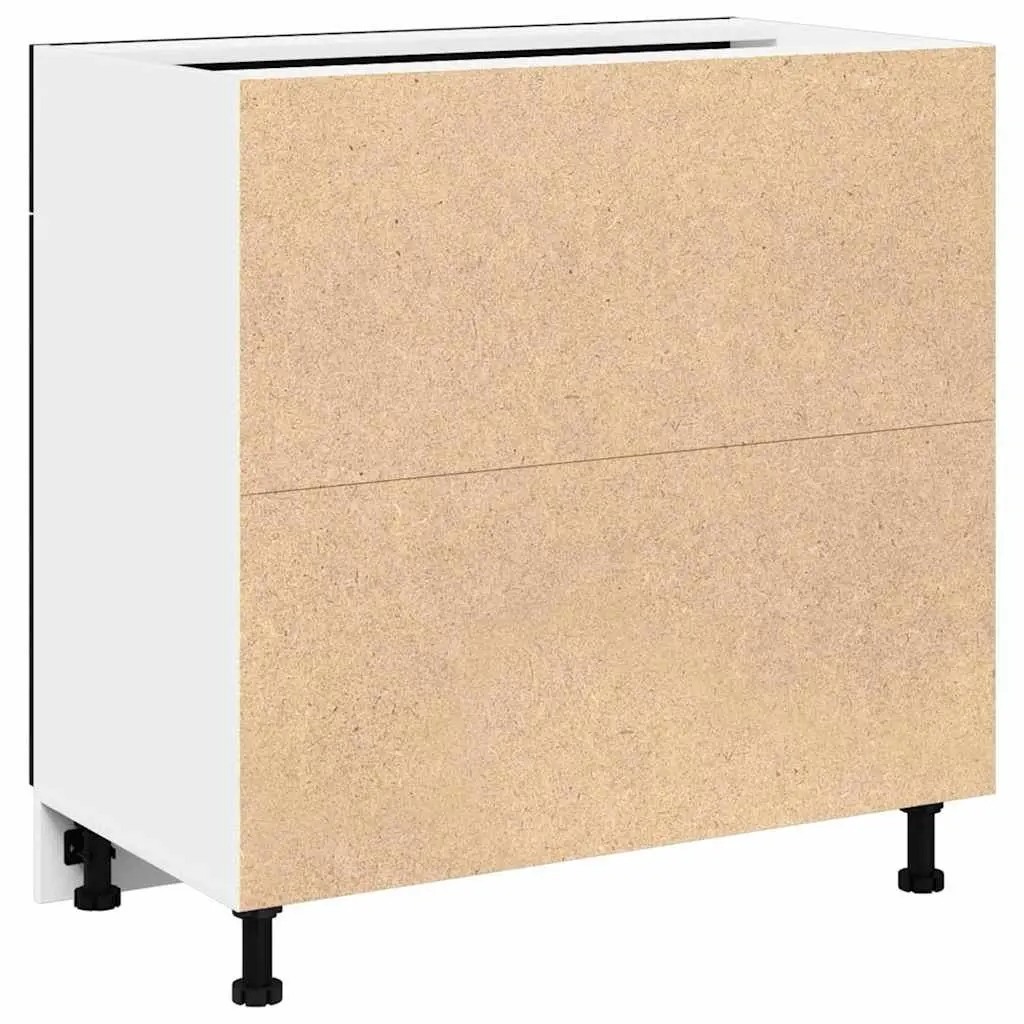 Hanging Cabinet Black 80 x 31 x 81.5 cm Modern Kitchen Storage Engineered Wood