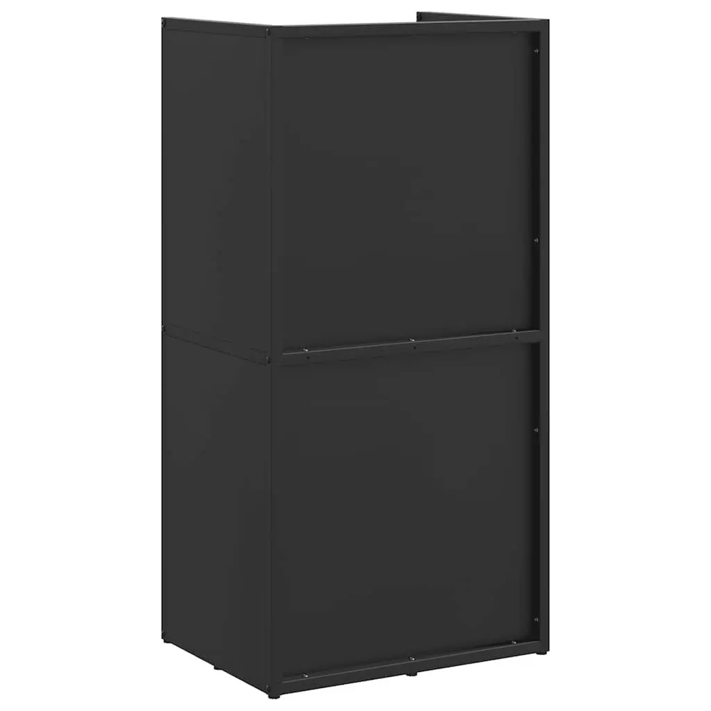 Firewood Rack Black 40x30x80 cm Cold-rolled Steel Log Storage Holder