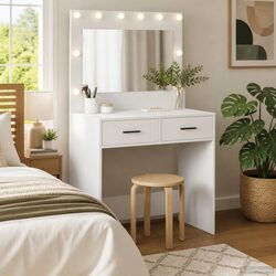 White Dressing Table: Modern, Minimalist, and Efficient