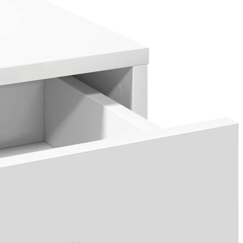 Dressing Table White Bedroom Vanity Unit Mirror Drawers LED Lights Storage