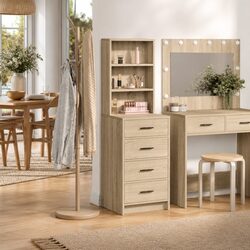 Compact and Stylish Highboard Buffet Sideboard