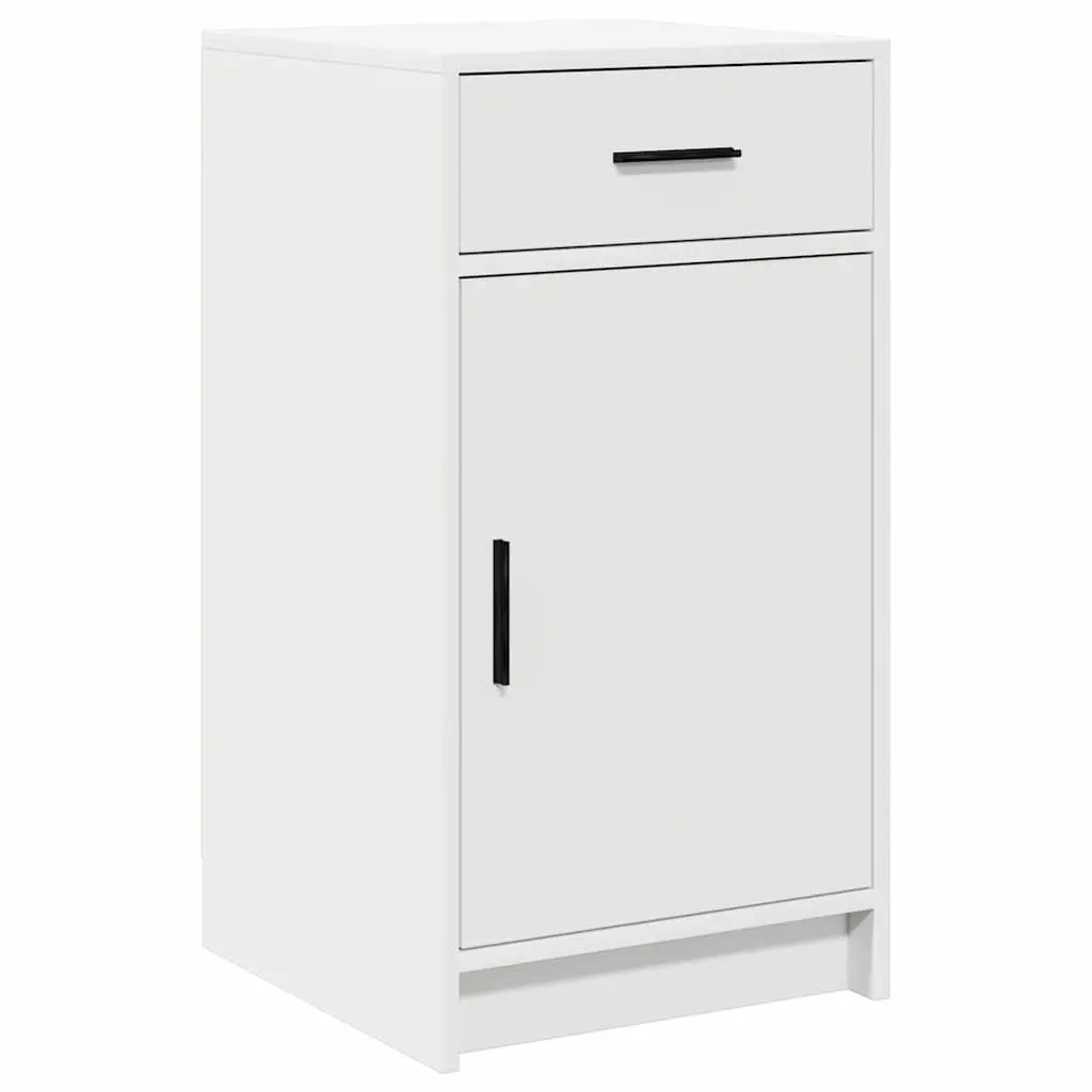 Sideboard White 40 x 40.5 x 75 cm Modern Storage Cabinet with Drawers