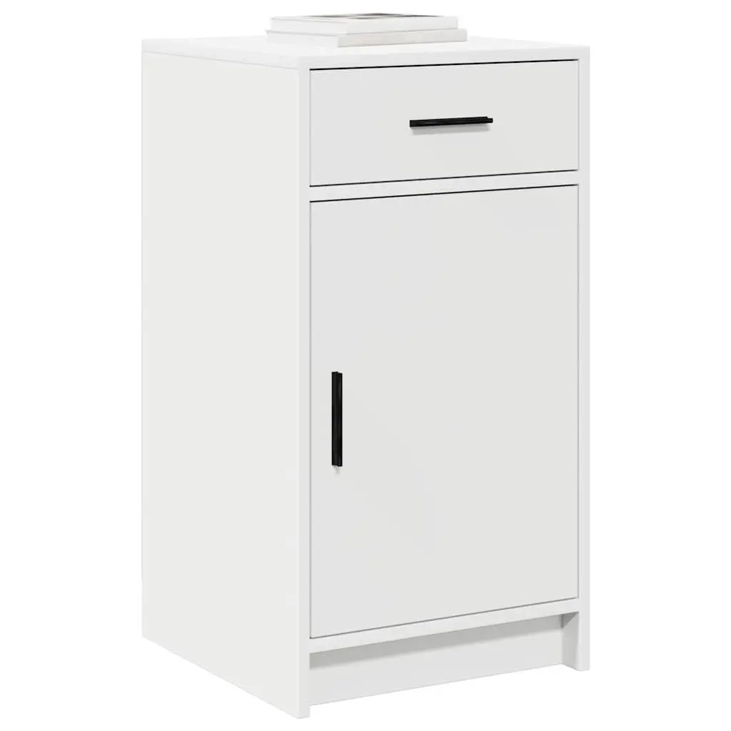 Sideboard White 40 x 40.5 x 75 cm Modern Storage Cabinet with Drawers