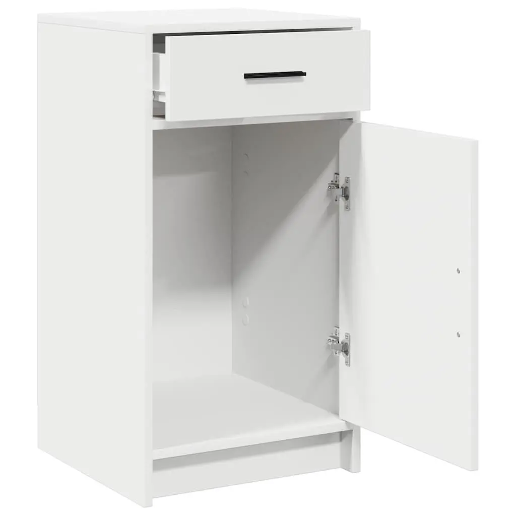 Sideboard White 40 x 40.5 x 75 cm Modern Storage Cabinet with Drawers