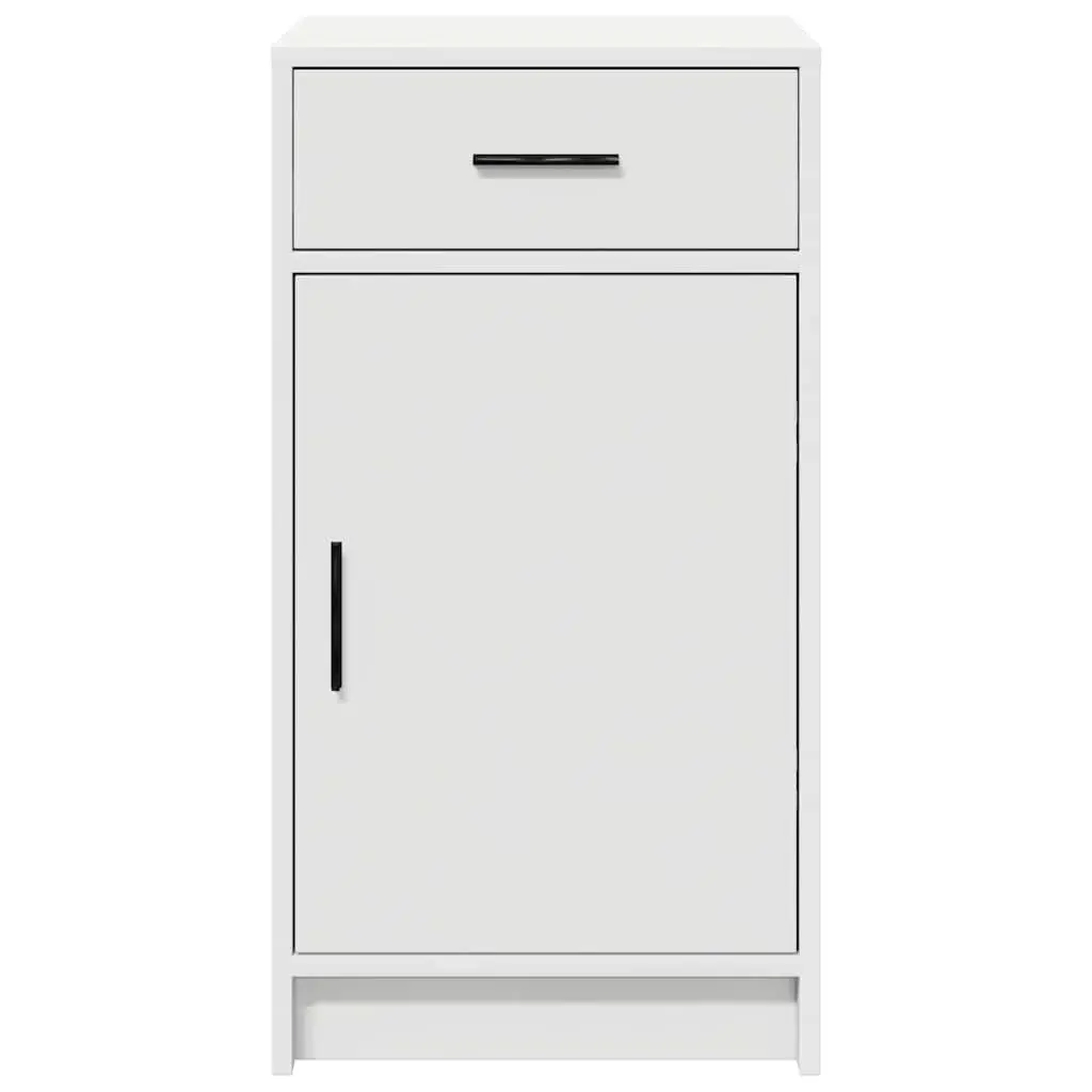 Sideboard White 40 x 40.5 x 75 cm Modern Storage Cabinet with Drawers