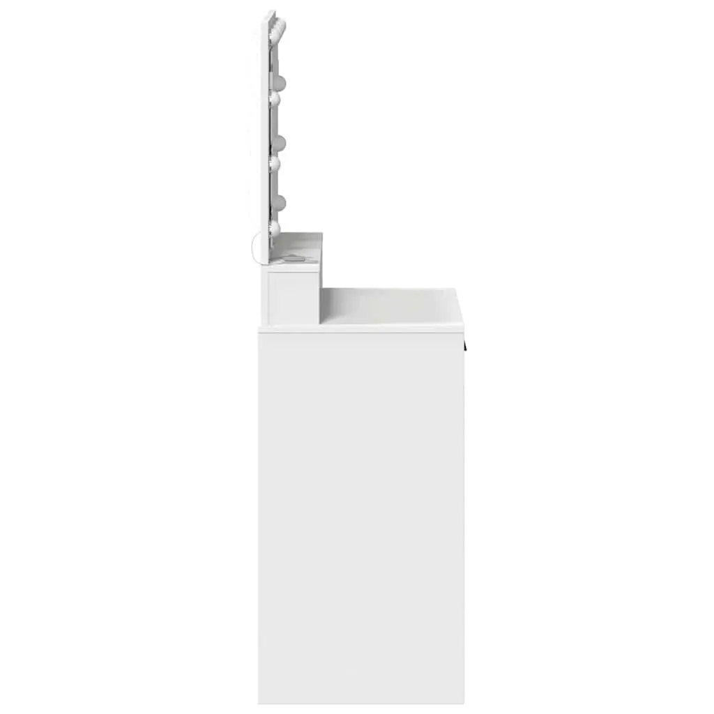 Dressing Table White 50 x 41 x 135 cm LED Mirror Lights Storage Drawers