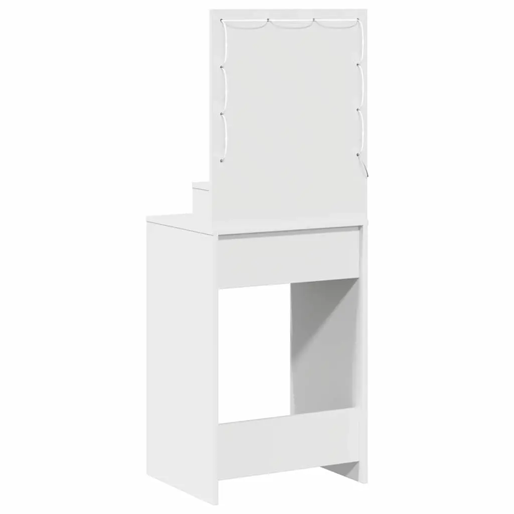 Dressing Table White 50 x 41 x 135 cm LED Mirror Lights Storage Drawers