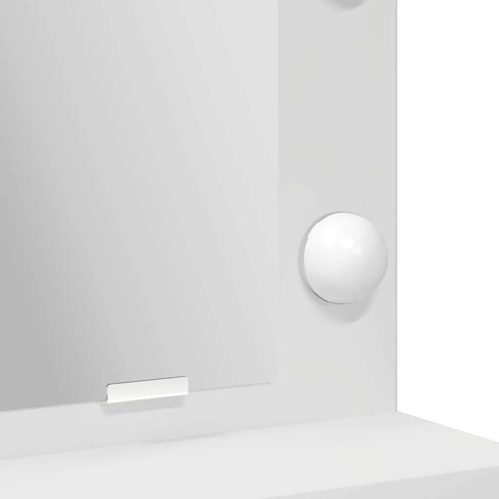 Dressing Table White 50 x 41 x 135 cm LED Mirror Lights Storage Drawers