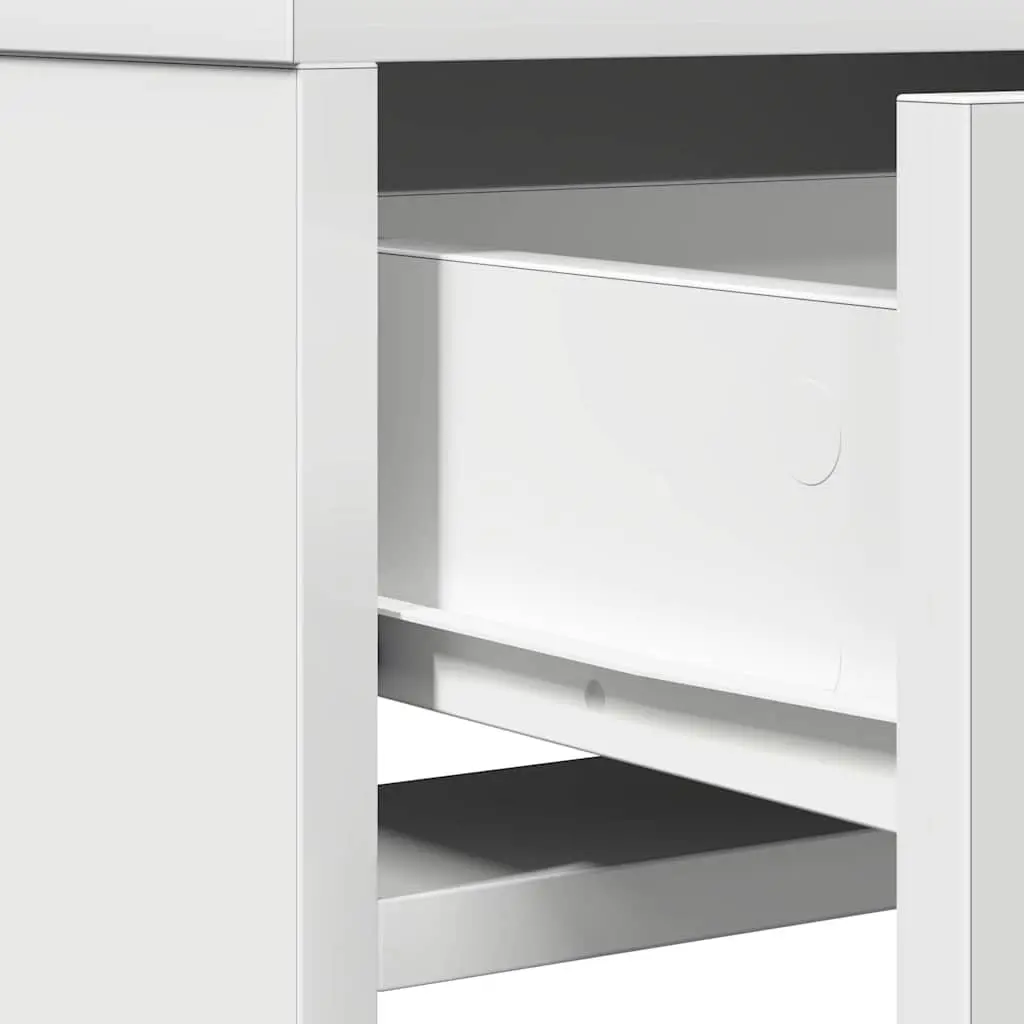 Dressing Table White 50 x 41 x 135 cm LED Mirror Lights Storage Drawers