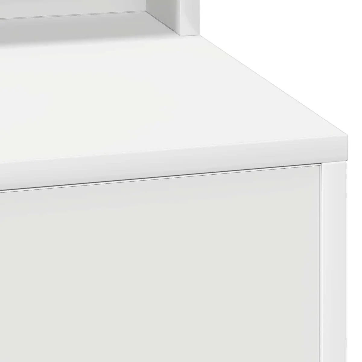 Dressing Table White 78.5 x 41 x 135 cm Integrated Mirror LED Lights Storage