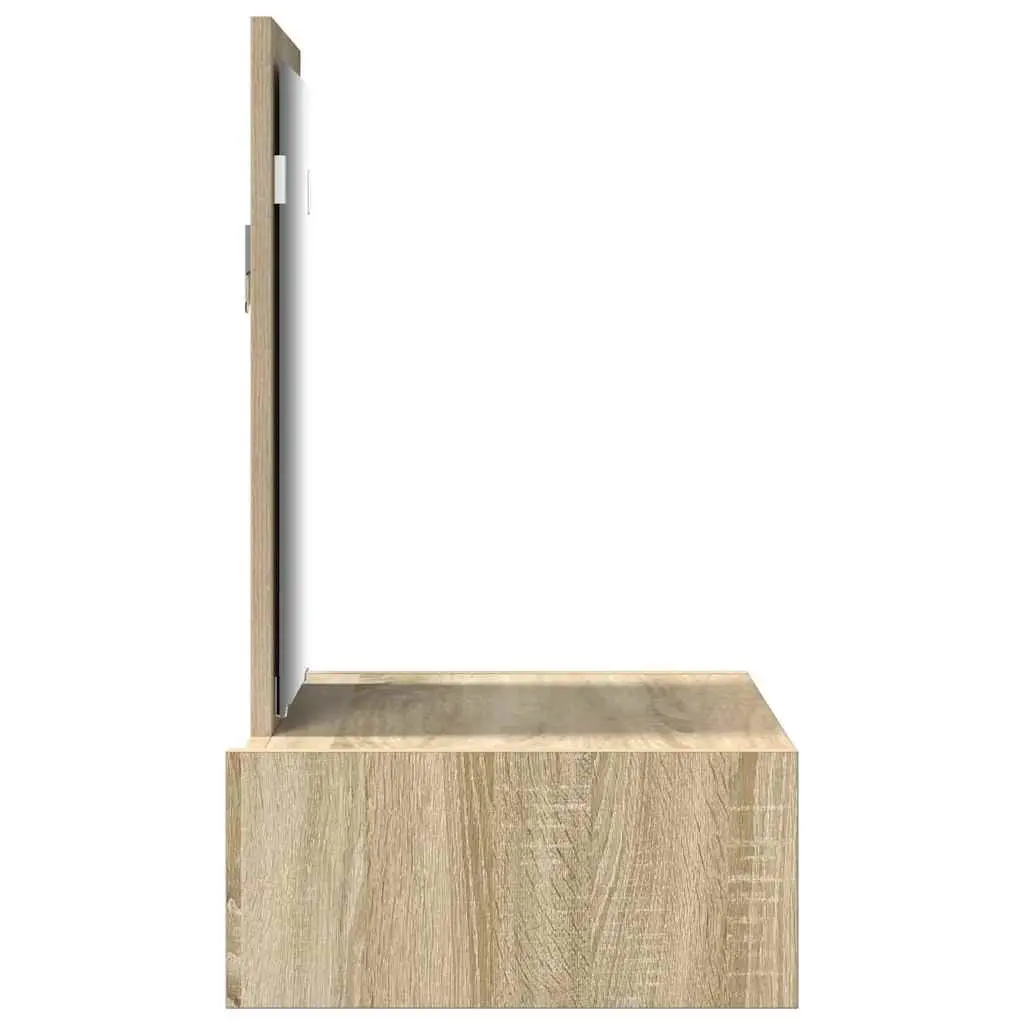 Dressing Table Brown Engineered Wood Integrated Mirror Storage 60 x 40 x 70 cm