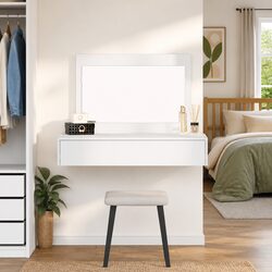 Sleek White Dressing Table for Modern Living