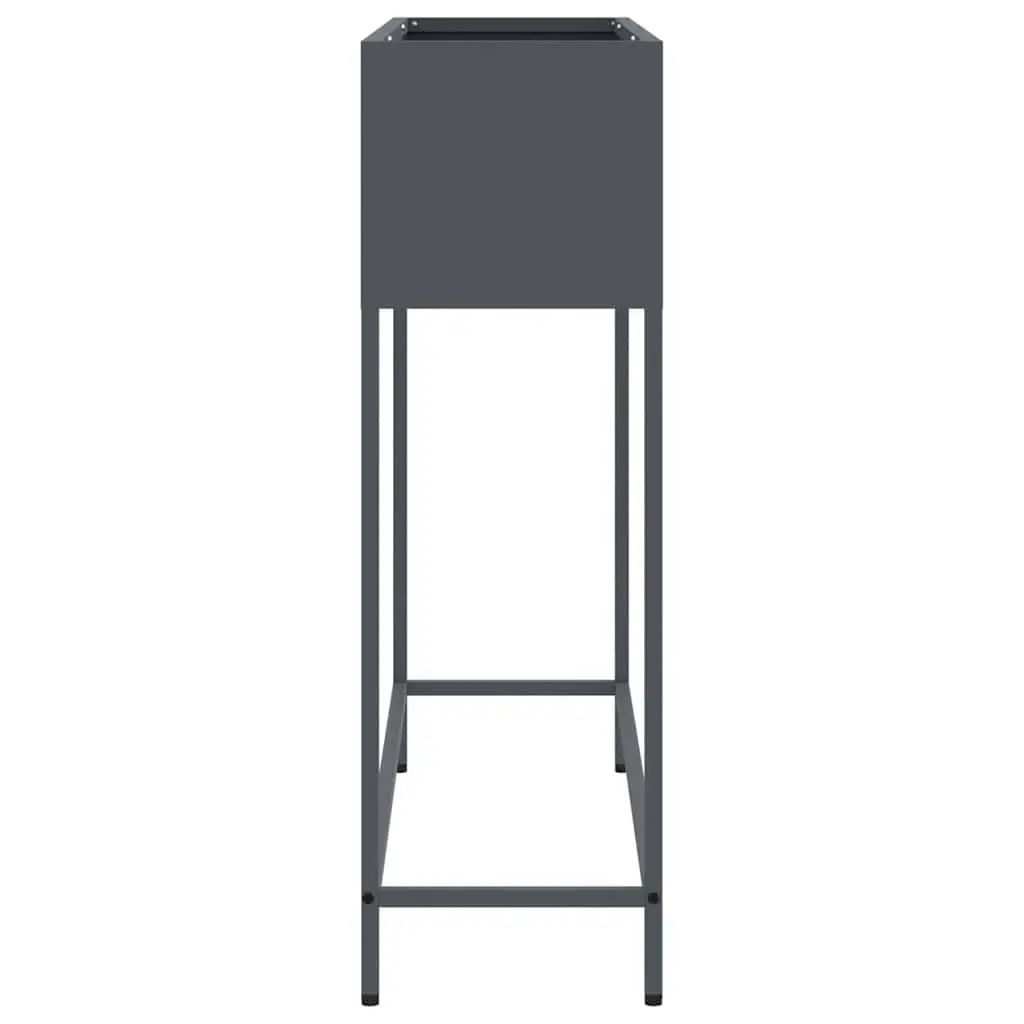 Raised Garden Planter Anthracite 100 x 26 x 82 cm Rectangular Metal
