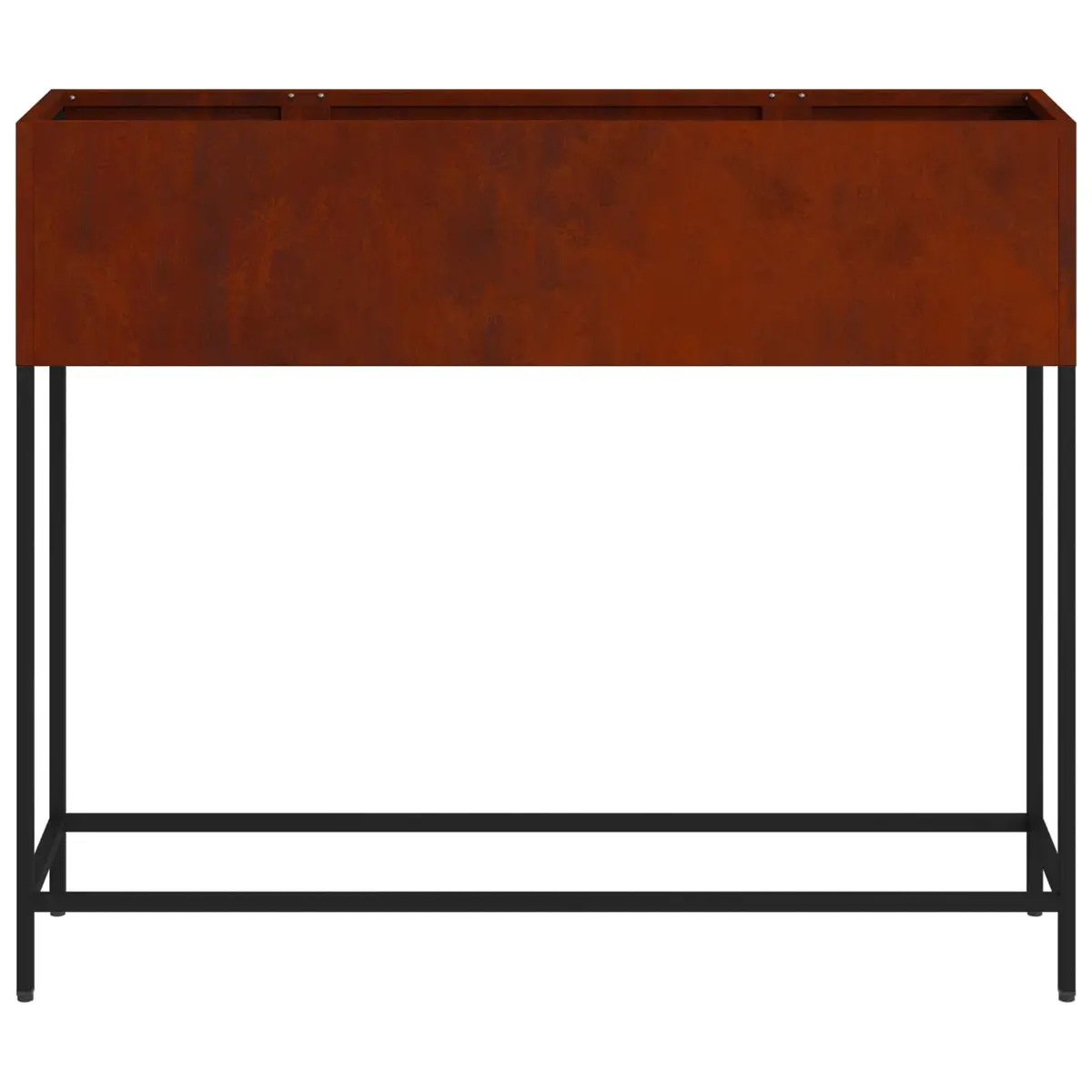 Raised Garden Planter Burnt Orange 100x26x82cm Metal Weathering Steel Outdoor