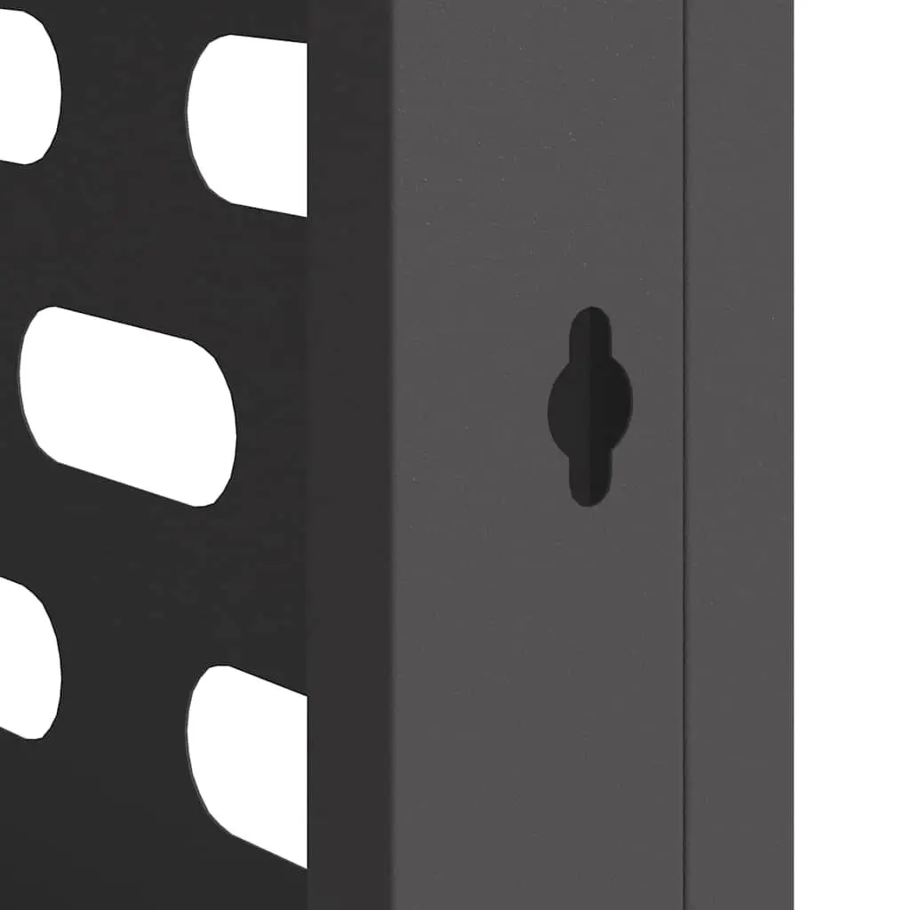 Air Conditioner Cover Black Rectangular Steel Protective Weather Shield