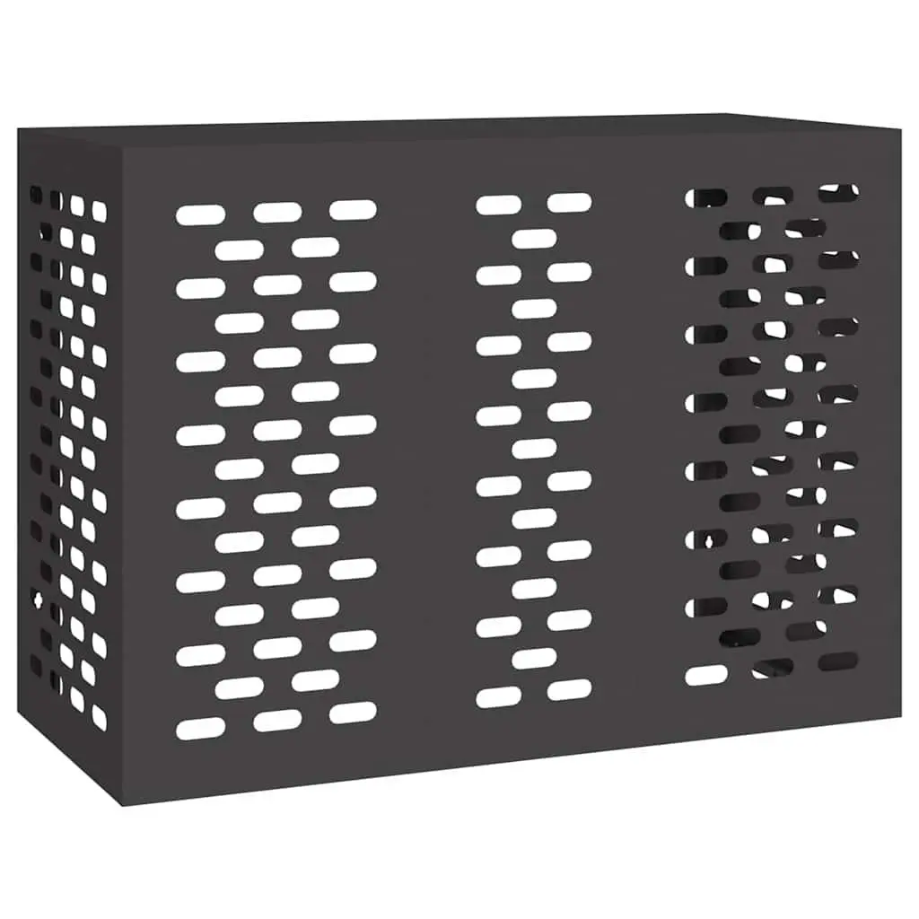 Air Conditioner Cover Black Rectangular 110x50x80cm Outdoor Unit Protection