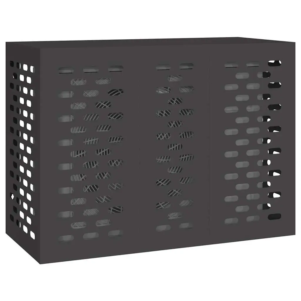 Air Conditioner Cover Black Rectangular 110x50x80cm Outdoor Unit Protection