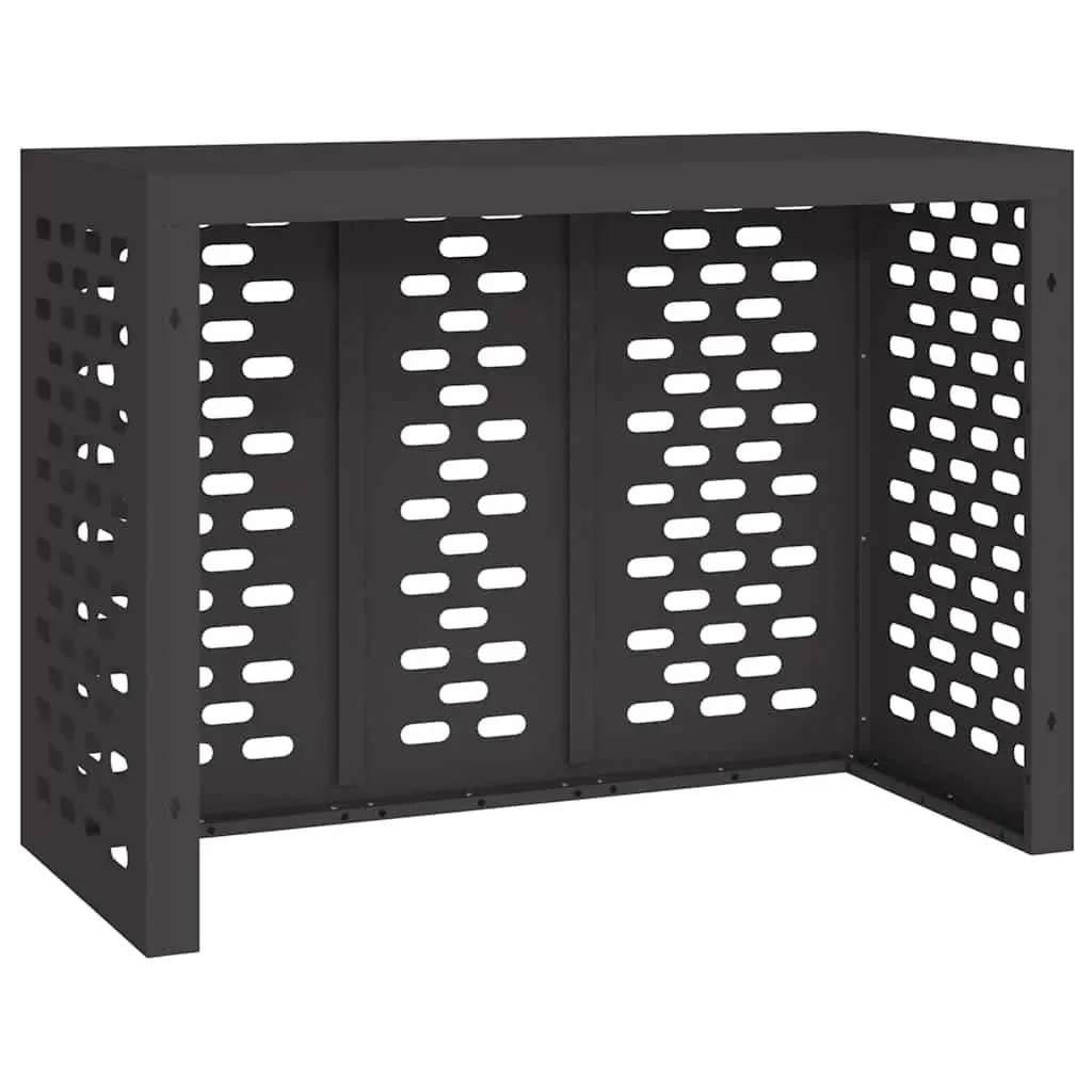 Air Conditioner Cover Black Rectangular 110x50x80cm Outdoor Unit Protection