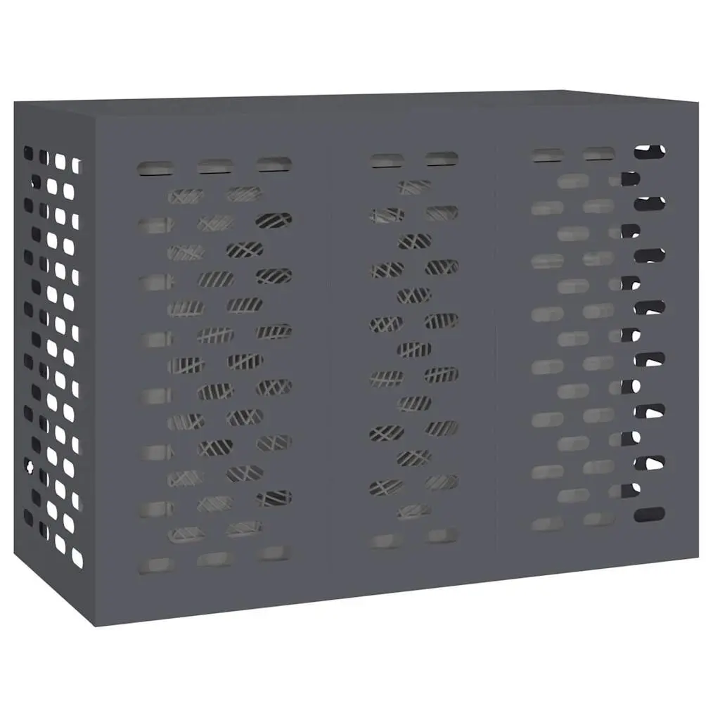 Air Conditioner Cover Anthracite Rectangular Steel Outdoor Unit Protection