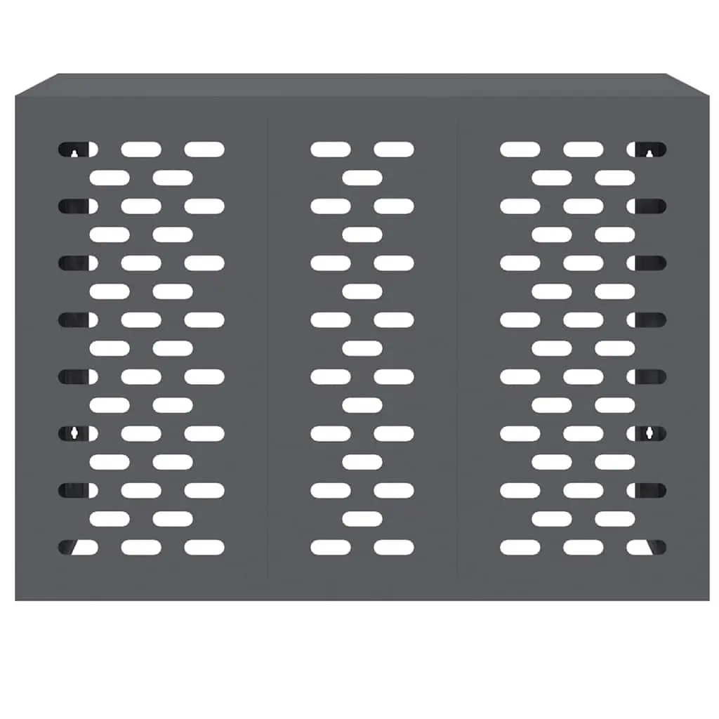 Air Conditioner Cover Anthracite Rectangular Steel Outdoor Unit Protection