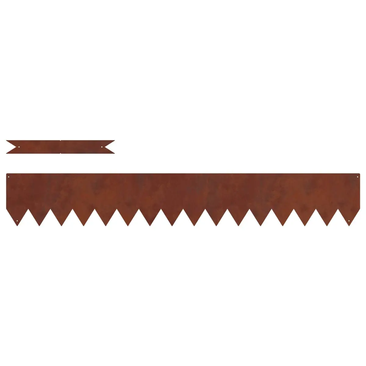 Garden Lawn Edging Brown 100x20cm Weathering Steel Rusty Border 10 Pieces