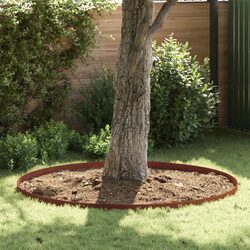 Concise Lawn Edging Strips – 4 Pcs Weathering Steel