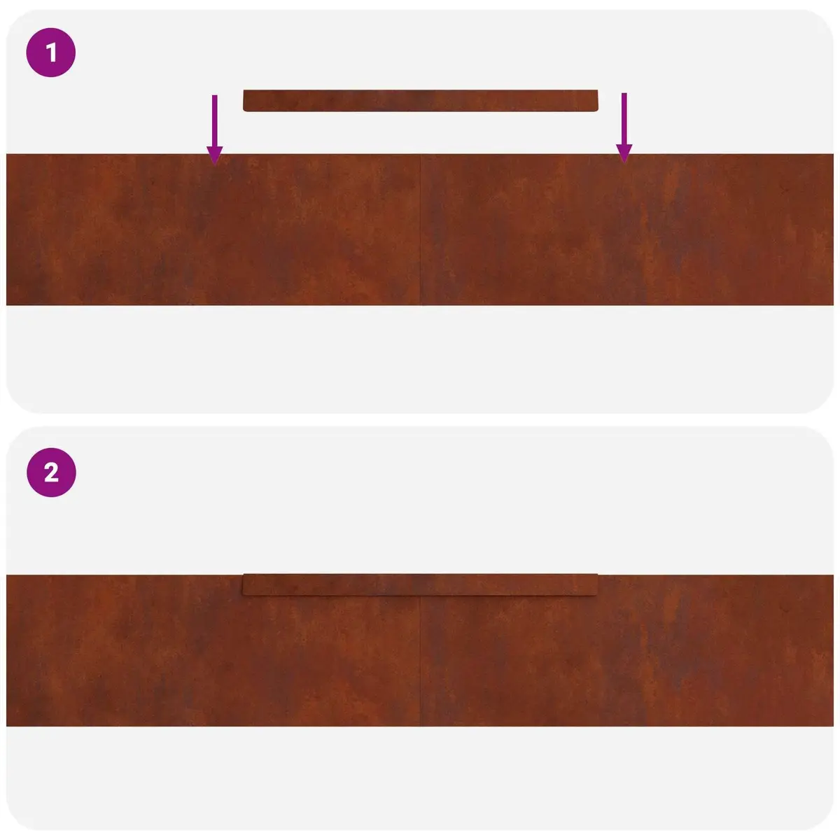 Garden Lawn Edging Brown 450cm Weathering Steel Outdoor Border