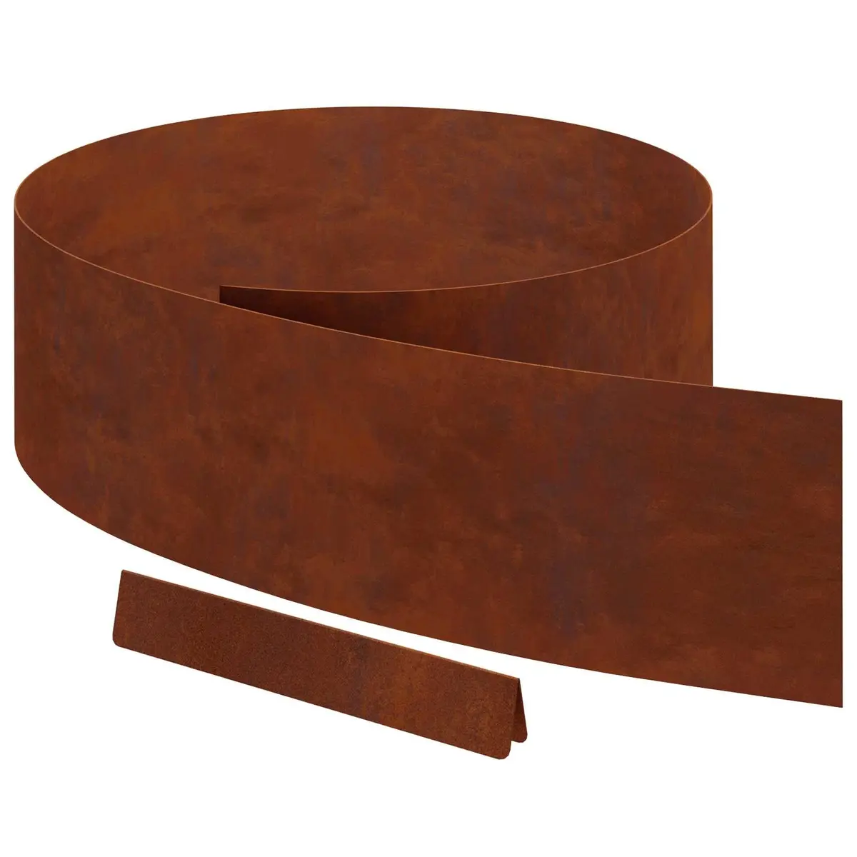 Garden Lawn Edging 4 Pieces Weathering Steel Border Rusty Brown Outdoor