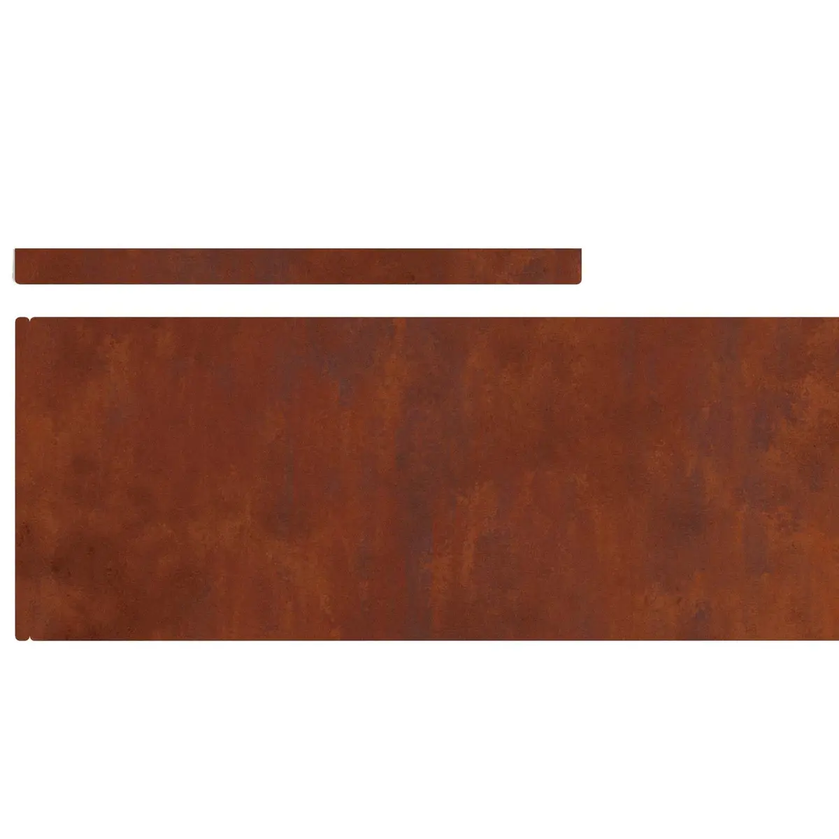 Garden Lawn Edging 4 Pieces Weathering Steel Border Rusty Brown Outdoor