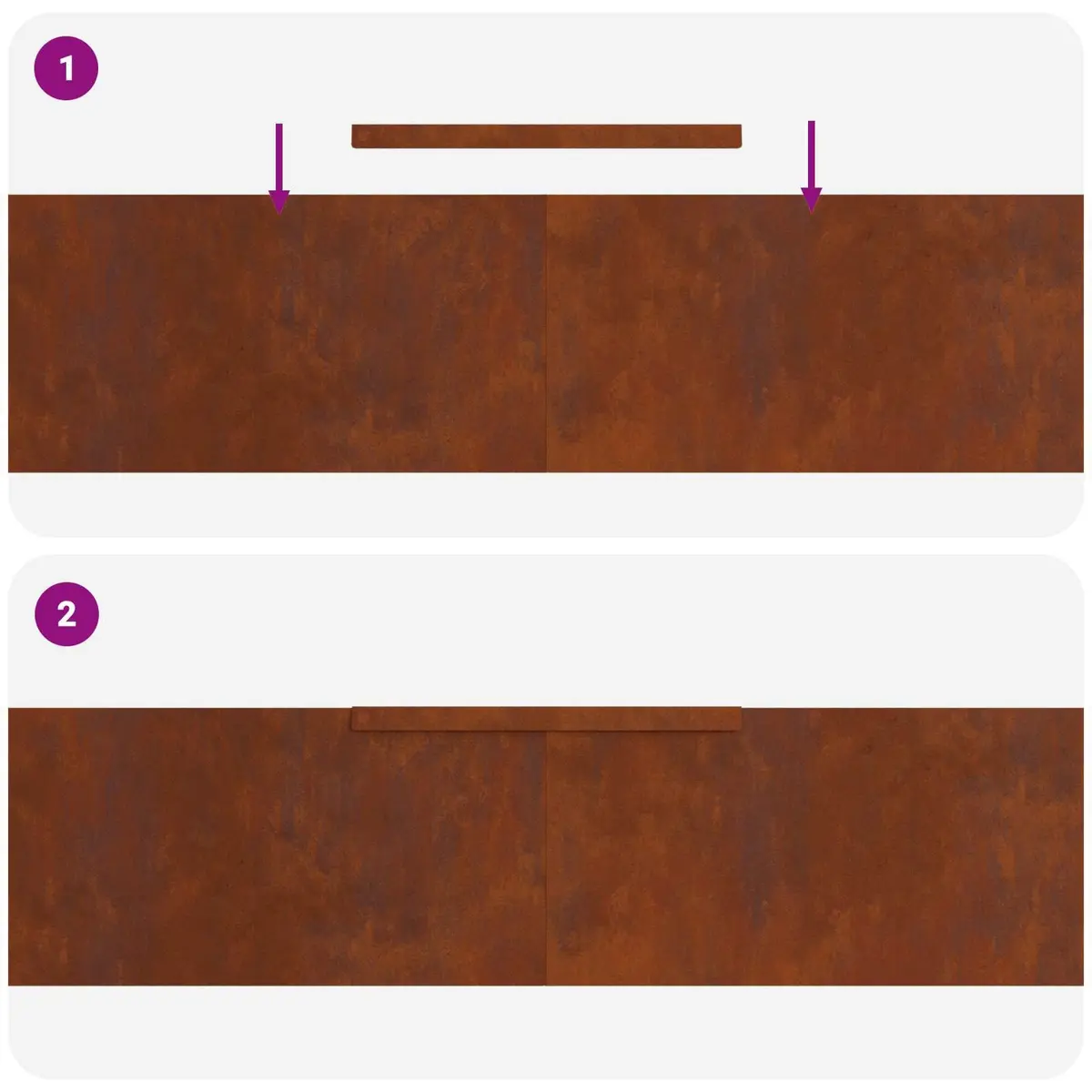 Lawn Edging 450cm Garden Border Weathering Steel Brown Outdoor Terrace