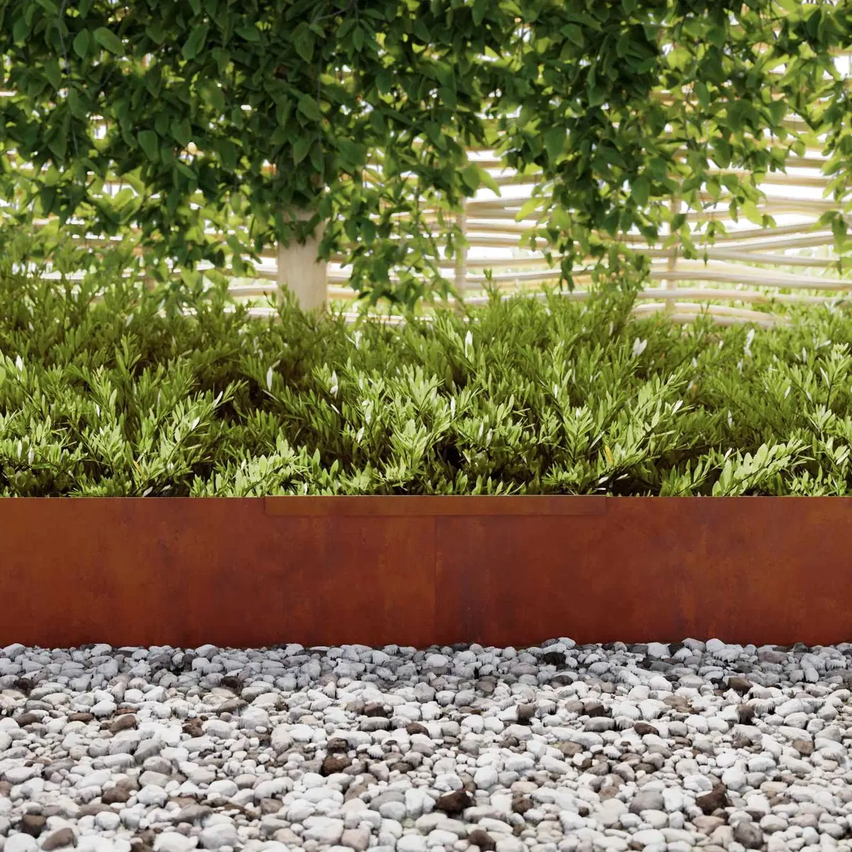 Lawn Edging 450cm Garden Border Weathering Steel Brown Outdoor Terrace