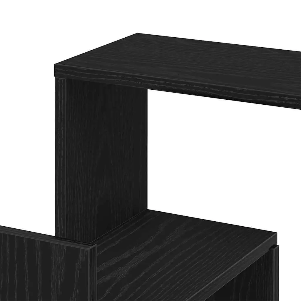Wall Corner Shelf Black Oak Storage Display Organiser Bedroom Living Room Decor