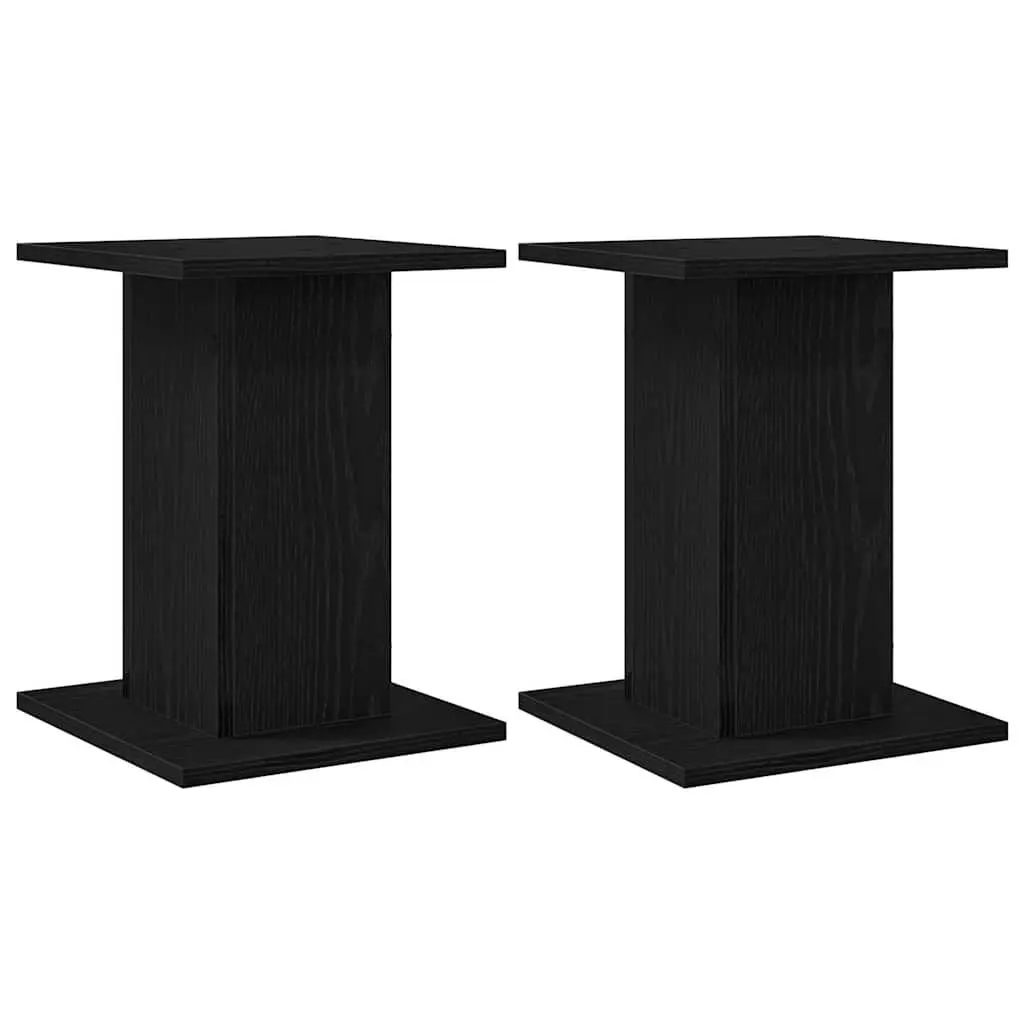 Speaker Stands Black 30 x 30 x 40 cm Modern Audio Support 2 Piece