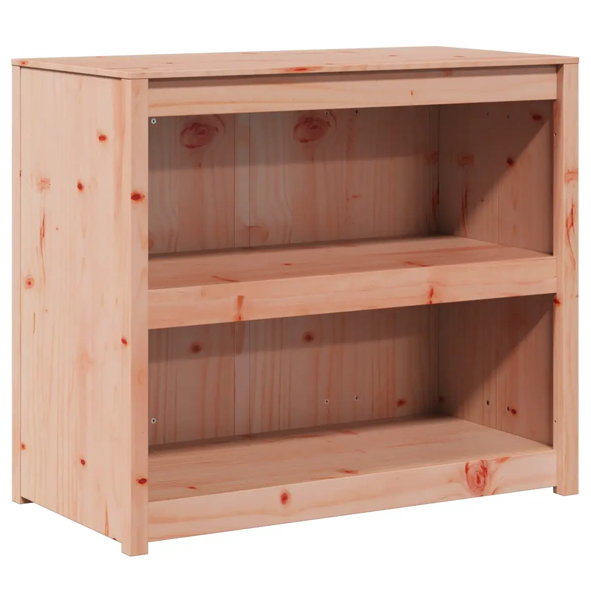 Kitchen Cabinet Brown 106x55x92cm Solid Pine Wood Construction with Board Shelves