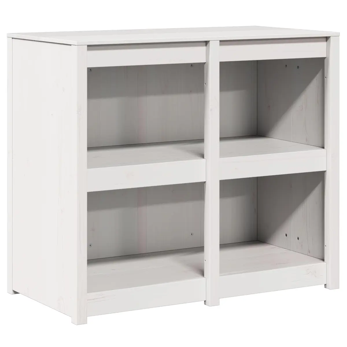 Kitchen Cabinet Warm White 106 x 55 x 92 cm Solid Pine Wood Modern Storage Unit