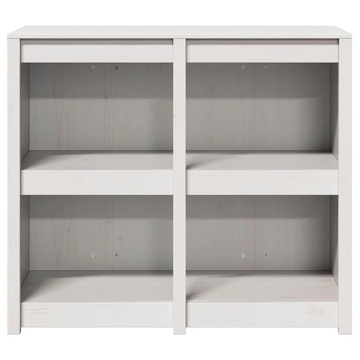 Kitchen Cabinet Warm White 106 x 55 x 92 cm Solid Pine Wood Modern Storage Unit