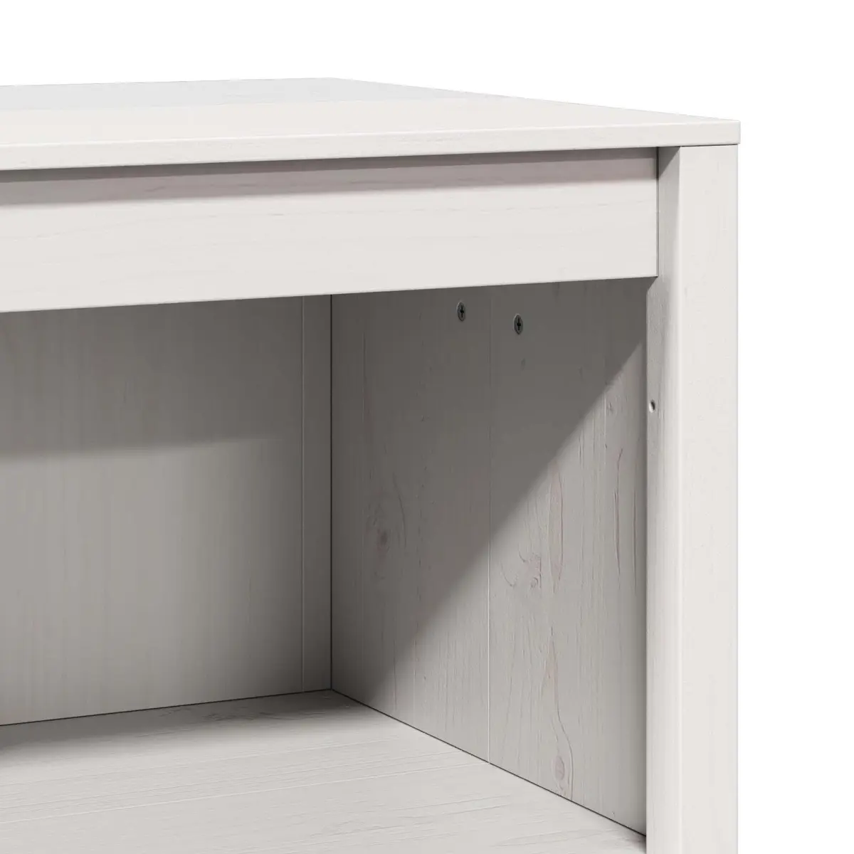 Kitchen Cabinet Warm White 106 x 55 x 92 cm Solid Pine Wood Modern Storage Unit