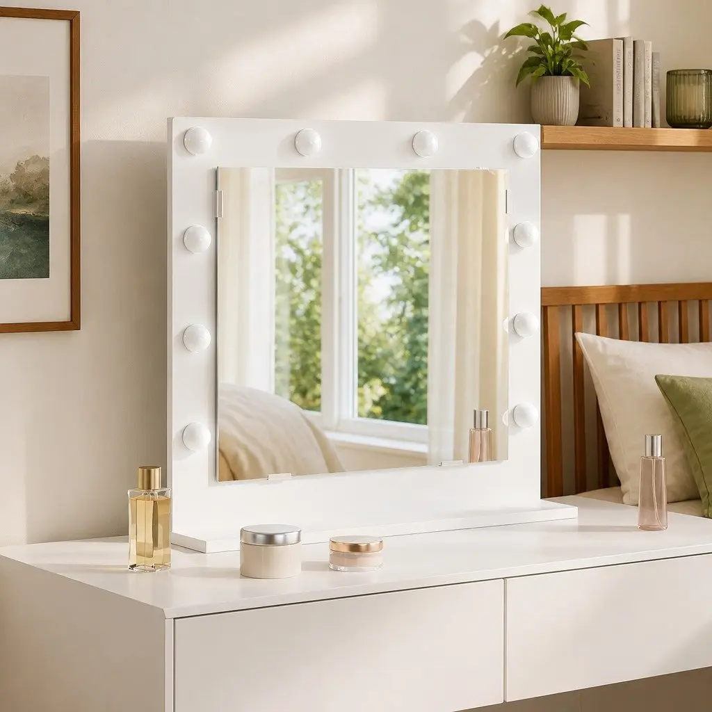LED Vanity Mirror with Integrated Lighting 60x55x18cm