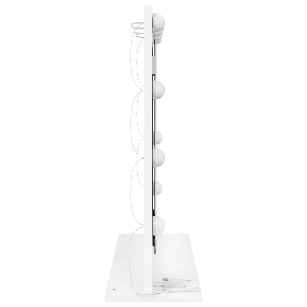 LED Vanity Mirror White 60x55x18cm Integrated LED Lighting Flat Reflective Surface