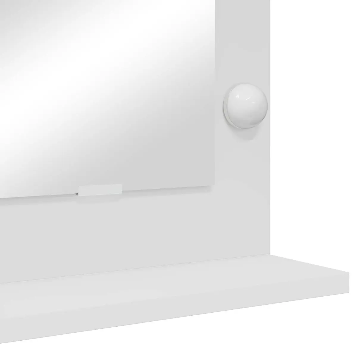 LED Vanity Mirror White 60x55x18cm Integrated LED Lighting Flat Reflective Surface
