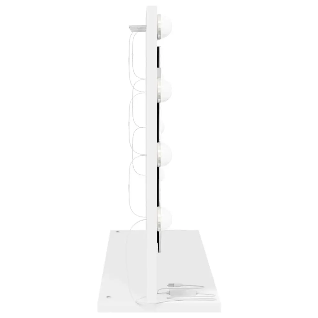 LED Vanity Mirror White 60x45x18cm Integrated LED Strip Lights for Bedroom Dressing Table