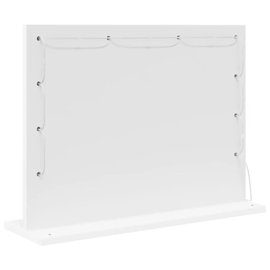 LED Vanity Mirror White 60x45x18cm Integrated LED Strip Lights for Bedroom Dressing Table