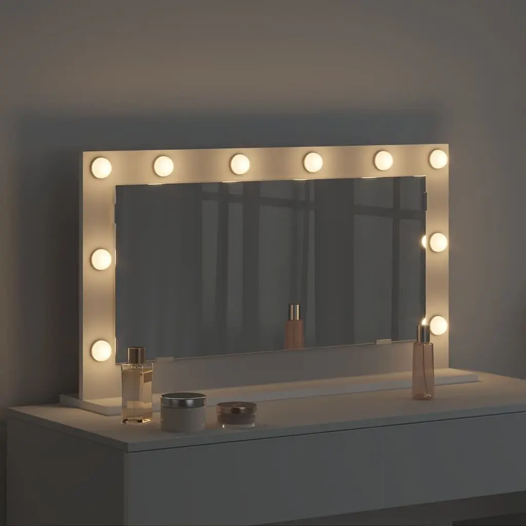 LED Vanity Mirror White 80x45x18cm USB Powered with Integrated LED Strip Lights