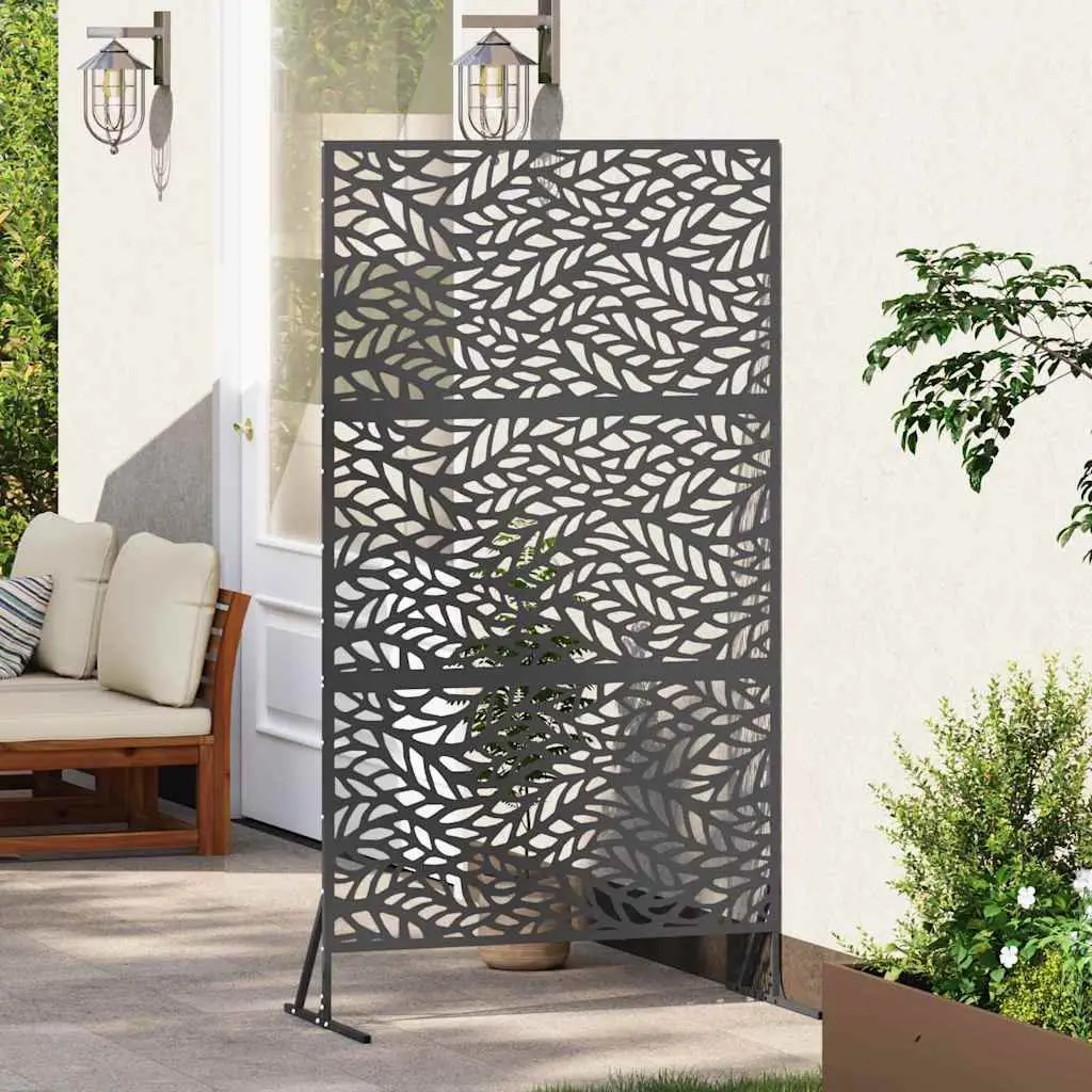 Garden Privacy Screen 100 x 50 x 180 cm Steel Outdoor Patio Barrier Panel
