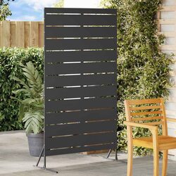 Compact 100x50x180cm Garden Privacy Screen in Black Steel