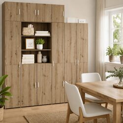 Modern Brown Wall-Mounted Storage Cabinet